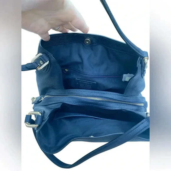 Coach Edie Dark Navy Purse - Picture 3 of 4